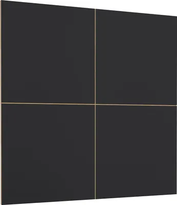 Productafbeelding van Wandpaneel CELINE, 146x1,5x146 cm, wotan eikenhout - mat zwart