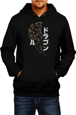 Immagine prodotto di Felpa con cappuccio da uomo Dragon Anime Manga Ball Z Goku 07, Man M , Noir
