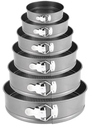 6er-Set runde Kuchenformen, antihaftbeschichtet, 18–28 cm