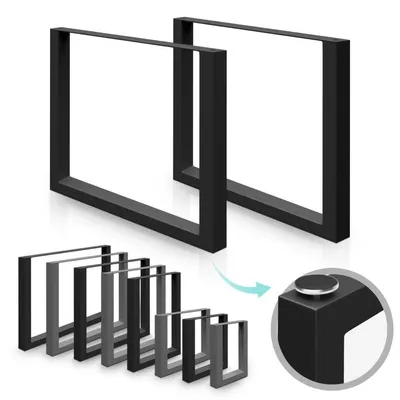 Obrázek produktu pro Kovové stolové nohy industriální styl černé 100 x 72 cm
