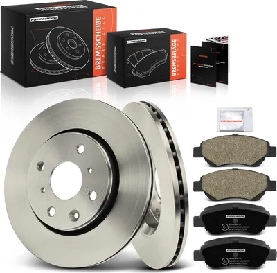 Immagine prodotto di Frankberg 2x dischi freno 4x pastiglie freno asse anteriore per Citroën C1 C1 II Peugeot 107 108 Toyota Aygo