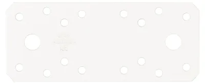 Produktbild von Alberts 846350 Flachverbinder, weiß kunststoffbeschichtet, 133 x 55 mm, 50er Set