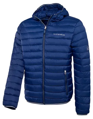 Productafbeelding van BLACK CREVICE - Heren gewatteerde jas met capuchon | Donkerblauw | Maat XXL