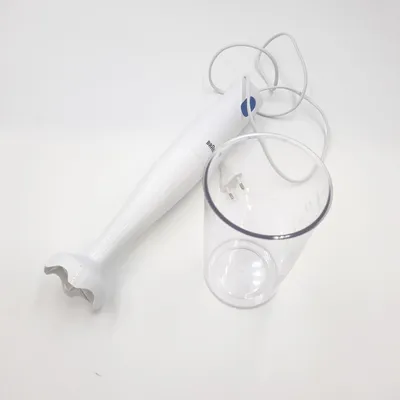 Produktbild von Braun MultiQuick 1 MQ 10.001P WH, Pürierstab, 0,6 l, Pulsfunktion, 1,2 m, 450 W, Blau, Weiß