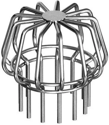Produktbild von V4A Edelstahl Laubfanggitter Laubfang Dachrinne Laubfangkorb Dachrinnenschutz 75mm