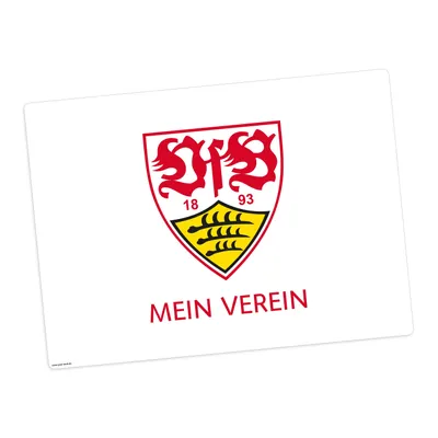 Produktbild von Tischset | Platzset abwaschbar -„VfB Stuttgart - Mein Verein" aus Premium Vinyl - 44x32 cm – rutschhemmend, abwaschbar -  Germany