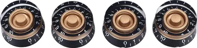 Imagen del producto de Juego de 4 perillas de control de volumen para guitarra eléctrica, bajo, conjunto de perillas de potenciómetro para guitarra, perillas de control de volumen para guitarra eléctrica (amarillo y )