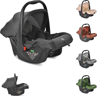 Produktbild von Lorelli Babyschale i-Size Joy (40 - 87 cm) verstellbar, Faltdach, Memory-Schaum schwarz