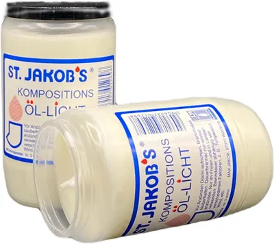 Produktbild von St. Jakobs Öllichter Nr. 3, weiß, 120 Stück, Grabkerzen, Grablicht, Grablampe, Grableuchte, Grabgestaltung, Brenndauer bis 3 Tage