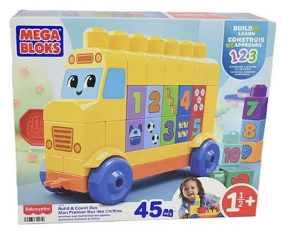 Image de MEGA BLOKS JKG34, Blocs de construction, 1,5 an/ans, Plastique, 45 pièces, 861,4 g
