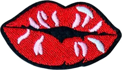 Produktbild von Mundkuss-Emblem-Aufnäher zum Aufbügeln