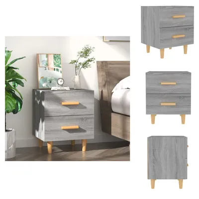 Obrázek produktu pro vidaXL Noční stolek Grey Sonoma 40x35x47,5 cm - Noční stolky