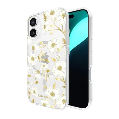 Produktbild von Kate Spade, iPhone 16 MagSafe Hülle Sunshine Floral Muster Stoßfest, Transparent