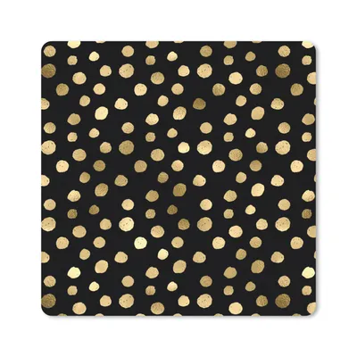 Produktbild von MuchoWow® Mauspad Mousepad Muster - Punkte - Gold 30x30 cm - Mousepads - Maus Mat - Pad - Mausunterlage - Gaming