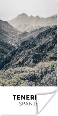 Produktbild von MuchoWow® Poster Teneriffa - Spanien - Berge 40x80 cm - Dekoration
