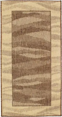 Immagine prodotto di Tappeto reversibile beige-marrone a onde astratte 110x60