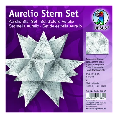 Produktbild von Faltblätter Aurelio Stern Spiralornament 115g/qm 14,8x14,8cm weiß