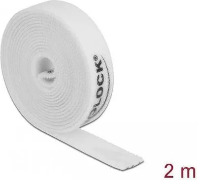 Immagine prodotto di DELOCK Klettband auf Rolle L 2 m x B 15 mm weiß