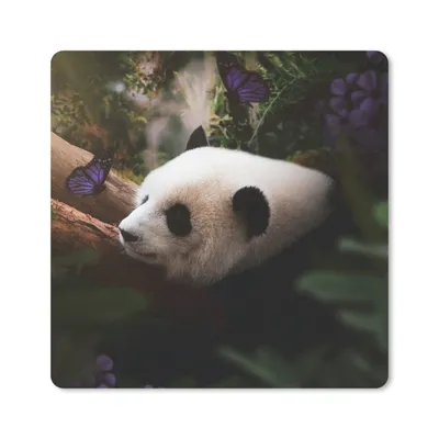 Produktbild von MuchoWow® Mauspad Mousepad Tiere - Dschungel - Panda 20x20 cm - Mousepads - Maus Mat - Pad - Mausunterlage - Desk Mat - Bureauartikeln