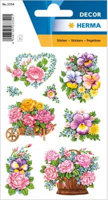 Image de HERMA Autocollant « Pots de fleurs nostalgiques » de la série Decor