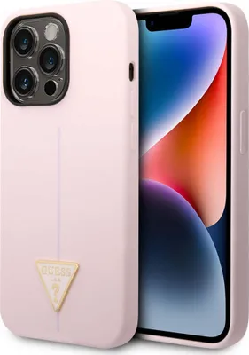 Produktbild von Guess Guhcp14Lsltgu Iphone 14 Pro 6.1 Lila/Lila Hardcase Silikon Dreieck Fall