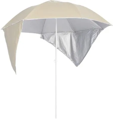 Produktbild von Famanu Strandparasol mit Seitenwänden 215 cm - sandfarben
