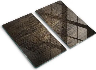 Produktbild von Abdeckung Glas - Küchenabdeckung - 2x30x52 cm - Abdeckplatte -Textur der Holzrinde