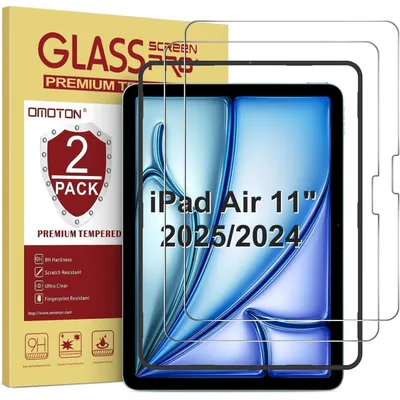 Produktbild von Schutzfolie für iPad Air 11 Zoll (2025/2024) 7./6. Gen. M3/M2, 9H Härte, 2 Stück