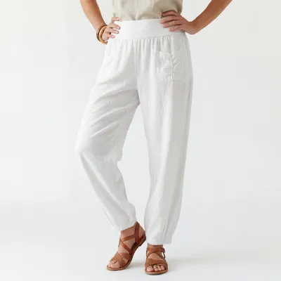 Produktbild von Leinenhose OriginalYou luftige Sommerhose Gummizug 38 - 54 für Damen Schlupfhose