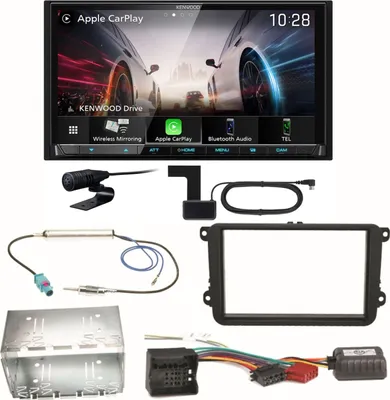 Produktbild von Kenwood DMX8021DABS Android Auto Einbauset für Beetle Jetta Sharan Tiguan T5