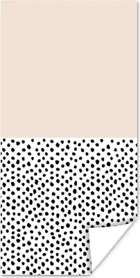 Produktbild von MuchoWow® Poster Polka dots - Weiß - Schwarz 20x40 cm - Plakat - Foto