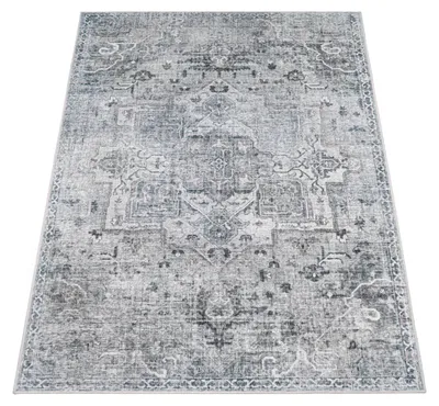 Produktbild von Teppich Wohnzimmer Flachgewebe Orient Marokkanisch Ornamente Vintage Waschbar Grösse 80x150 cm