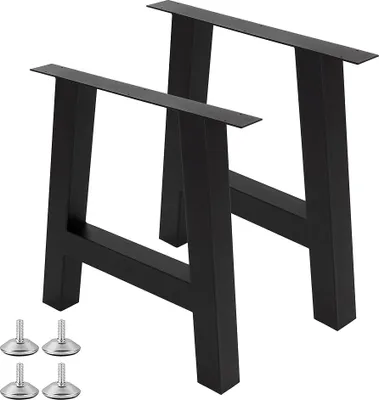Produktbild von Esstischgestell WELL-H 8x8cm schwarz pulverbeschichtet Metall
