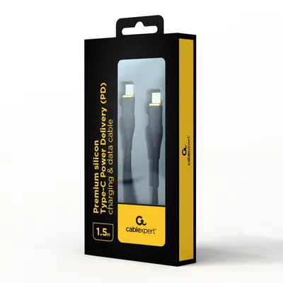 Produktbild von Gembird CC-USB2S-CMCM-1.5M-BK USB 2.0 Typ-C Soft-Touch-Silikonummantelung