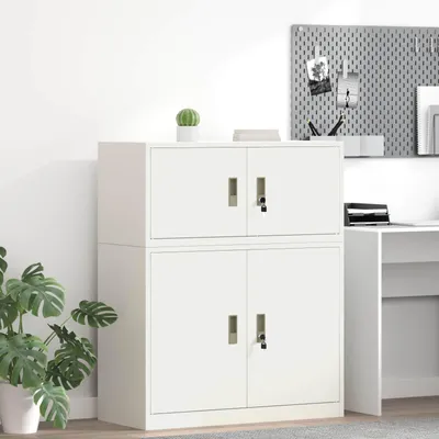 Produktbild von "Schlussverkauf" Aufbewahrungsschrank für Büro - 1 pc Büroschrank - Weiß 90x40x40 cm Stahl  C15043