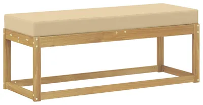Obrázok produktu pre Záhradná stolička, lavička s vankúšom Biela 115 x 43 x 45 cm