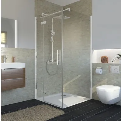 Produktbild von Drehtür für Seitenwand Breuer Avanta 120 cm Anschlag links Nachbildung Satiniert Profilfarbe chrom