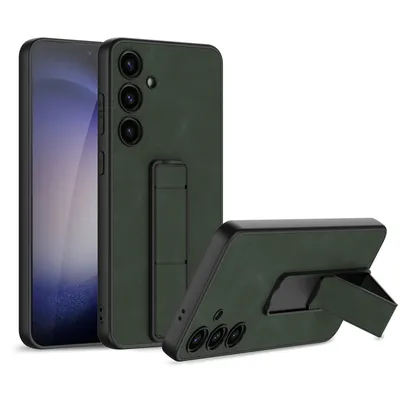 Produktbild von Für Samsung Galaxy S24 Plus GKK Skin Feel Frosted mit Halterung Schutzhülle Cover Handy Tasche Hülle Grün