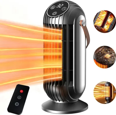 Produktbild von Energiesparender Mini Heizlüfter, 3 Heizstufen, LED Display,12-h-Timer, 45dB leise