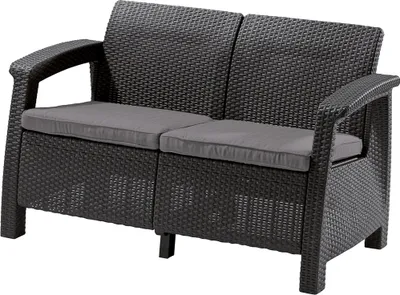 Zdjęcie produktu dla Zestaw mebli ogrodowych KETER Corfu Love Seat Antracyt 206211