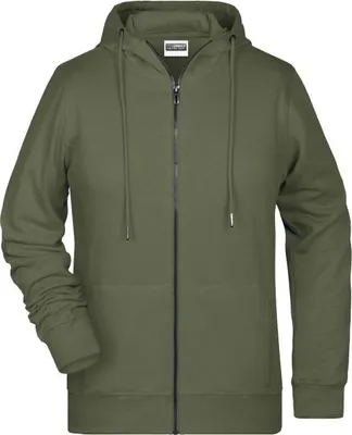 Produktbild von Sweat-Jacke mit Kapuze und Reißverschluss olive, Gr. L