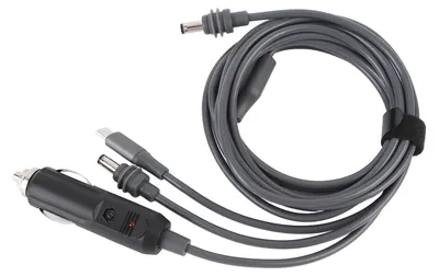 Zdjęcie produktu dla Kabel zasilający DC 3 w 1 typu „plug and play”, ładowarka samochodowa USB-C 100 W, 12–24 V, wtyk męski DC, przewód 18 AWG do akcesoriów satelitarnych, 10 metrów/32,8 stóp