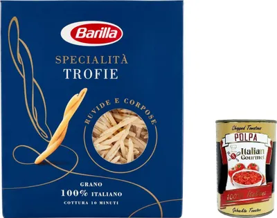 Produktbild von 5x Pasta Specialità Trofie liguri, 100% italienisch Nudeln 500 g pack + Italian Gourmet polpa 400g