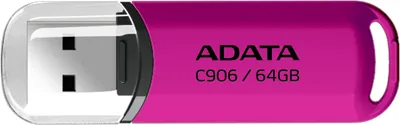 Productafbeelding van ADATA AC906-64G-RPP, 64 GB, USB Type-A, 2.0, Dopje, 9 gram, Roze