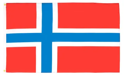 Norwegen-Flagge 90x60 cm, Polyester 100D, mit 2 Ringen