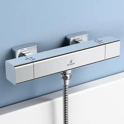 Douchethermostat mit Sicherheitssperre 38 °C, Wandmontage, Chrom