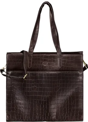Produktbild von Hausfelder Manufaktur Shopper Kroko Braun 35