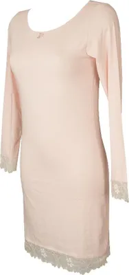 Produktbild von EMPORIO ARMANI sommerliches Baumwoll-Langarm-Nachthemd mit Rundhalsausschnitt Artikel 163591 5A271 NACHTKLEID, ITA S - CN 160 / 88, Cotone 95%,Modal 5%
