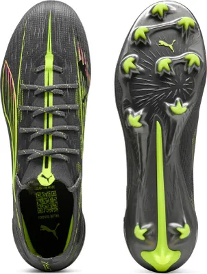 Image de Puma Ultra 5 Ultimate FG Chaussure de football unisexe grise jaune fluo Gr 46