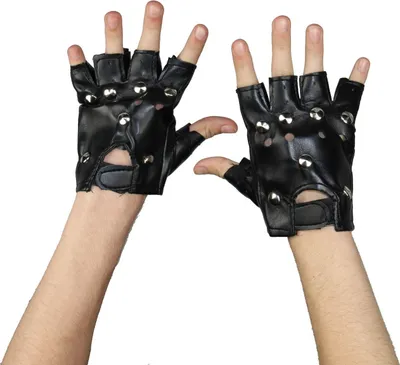 Produktbild von schwarze Punk Handschuhe mit Nieten